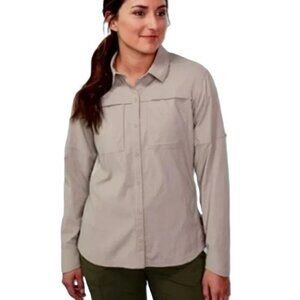 REI Co-Op Button Sahara Long Sleeve Vented Top Gorpcore UPF Hiking Fishing Camp